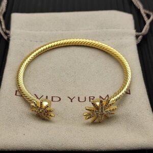 David Yurman Gold Bracelet with Star Accents